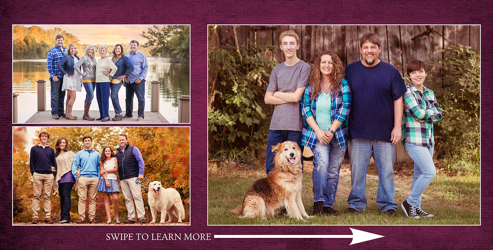 Three Families posed by Louisville Family Photographer