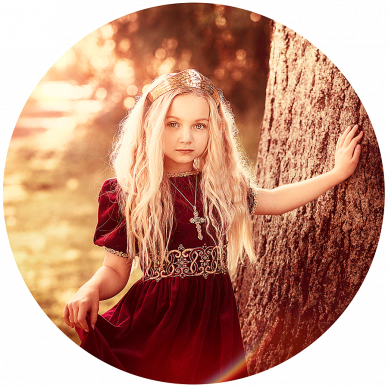 Little Girl Dressed as Princess wearing gold crown taken by Best Louisville KY Photographer