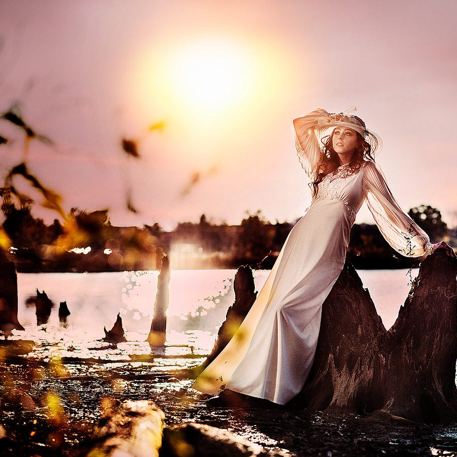 Louisville Senior Girl wearing Vintage Dress during a Styled Session with KY Photographer