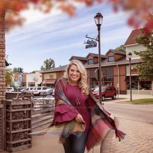 Social Media Influencer walking through Westport Village wearing Darling State of Mind