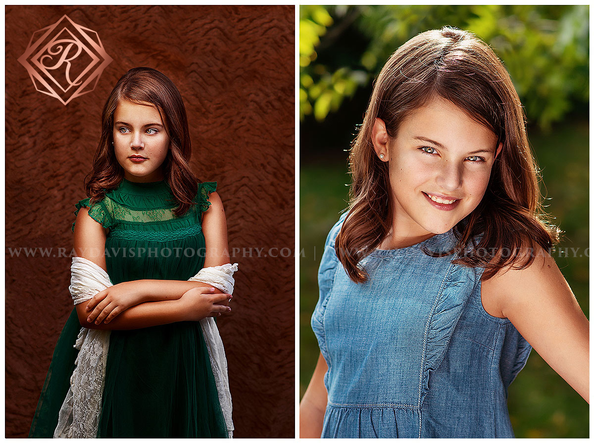 10 year old girl headshots for bday photosession ideas with Louisville Tween Photographer Ray Davis Photography