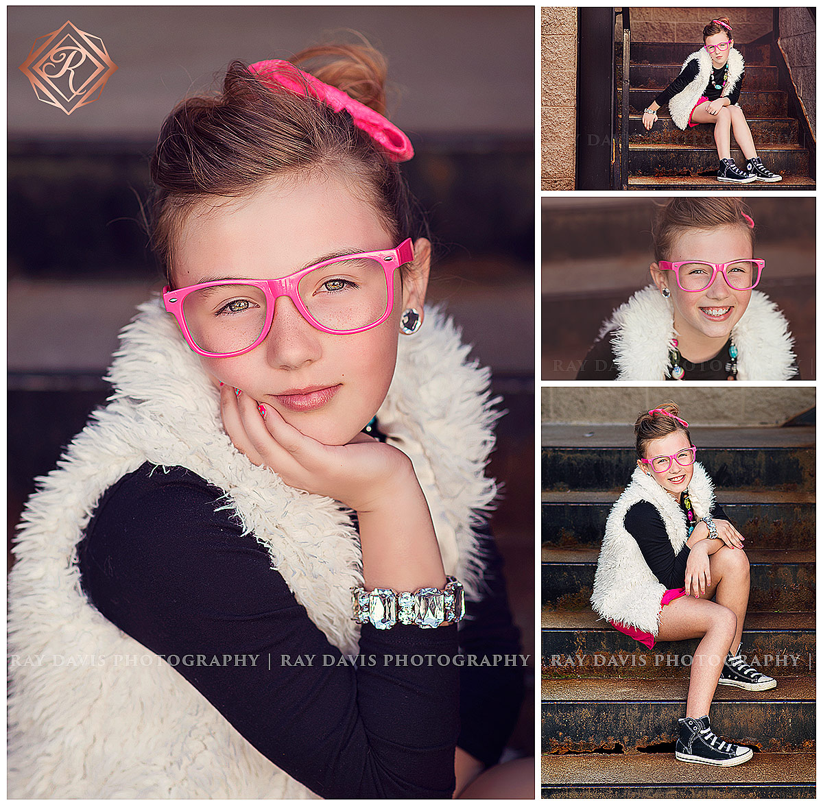 10 year old girl enjoying 10th birthday ideas photosession activity with Louisville Tween Photographer