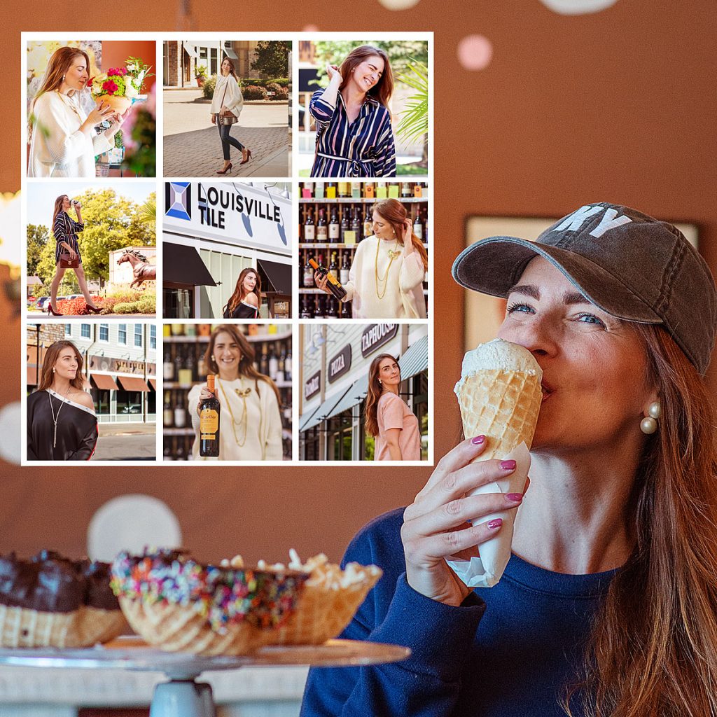 Fun Louisville Instagram Influencer Enjoying Comfy Cow taken by Content Photographer