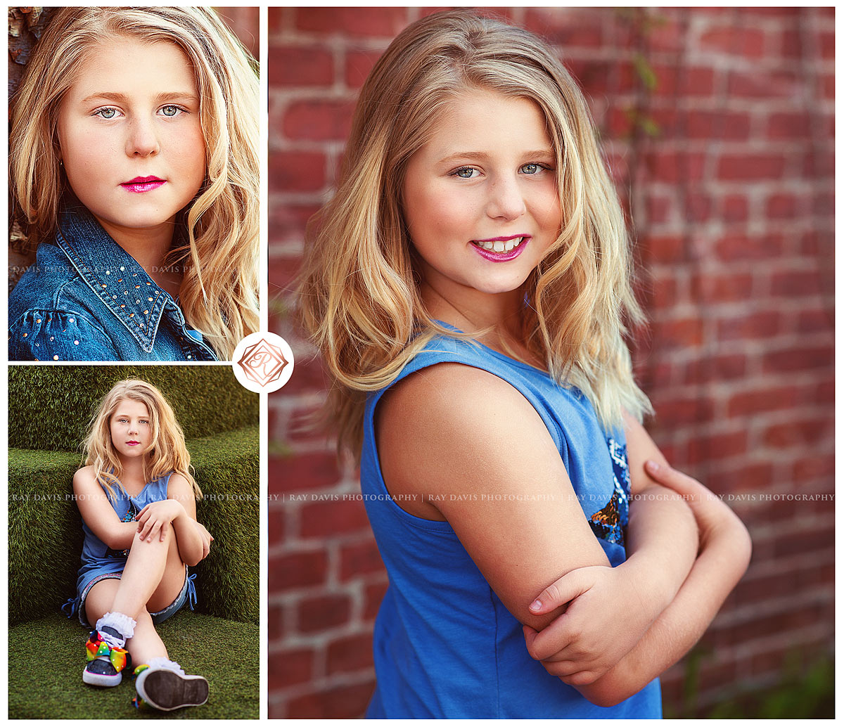 Tween Girl portraits from child photosession in mixed urban style