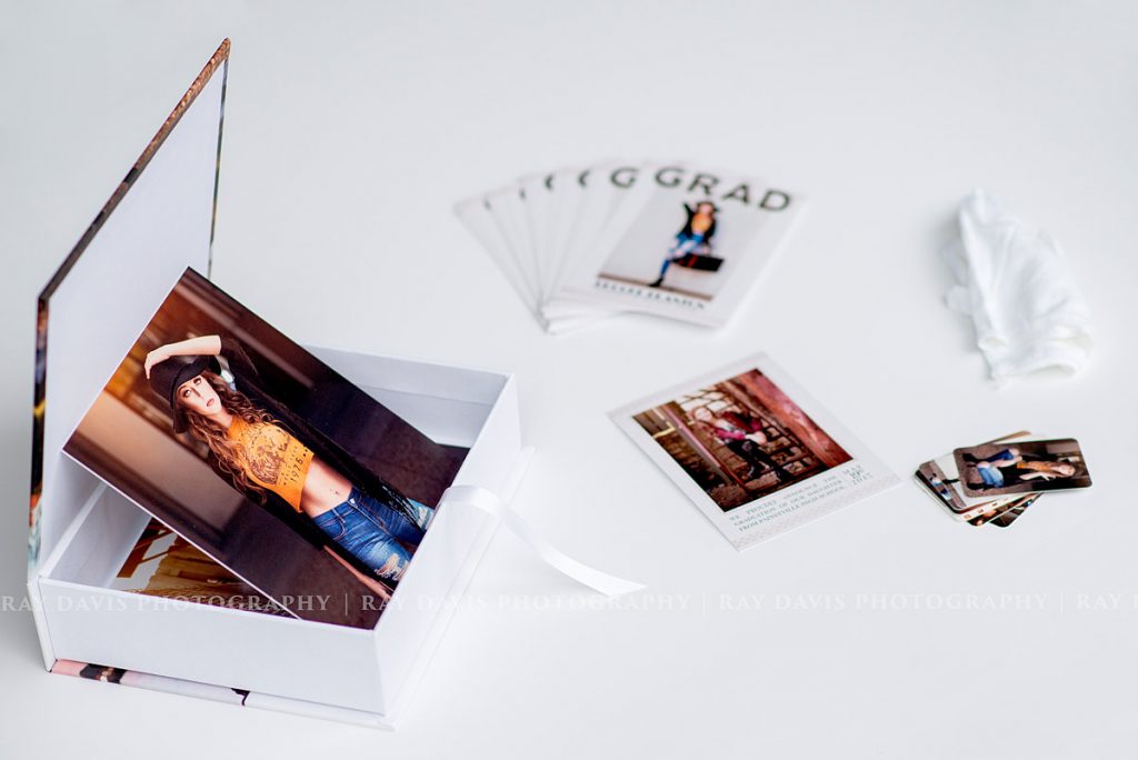 Printed Photos and Collection Case with Graduation Cards by Louisville Senior Photographer Ray Davis Photography