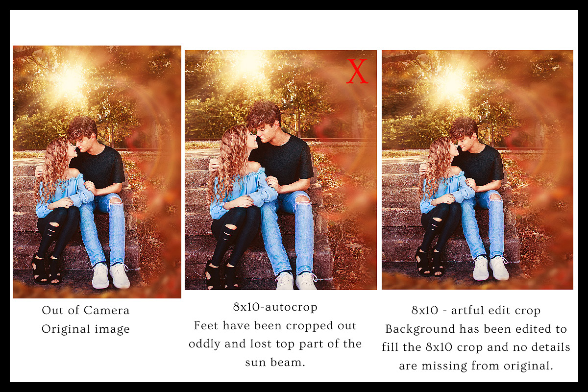 Crop Ratio artful editing to fit print sizes depiction by Ray Davis Photography