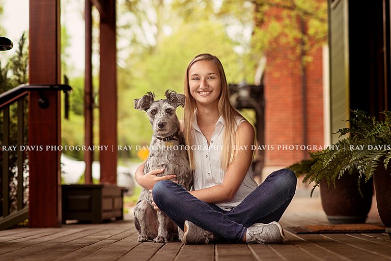 Anchorage Ky Portrait of Senior Girl with Dog