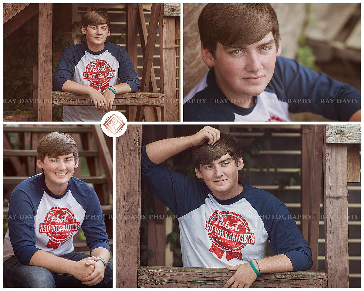 oldham county high school senior guy portrait with brown tones