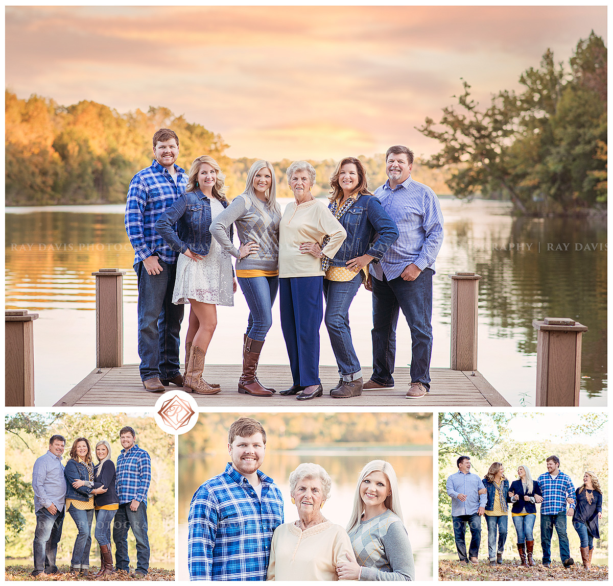 Family on lake home taken by Louisville family photographer Ray Davis Photography