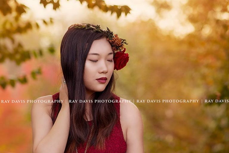 Boho Flower crown on girl created by Louisville Senior Photographer