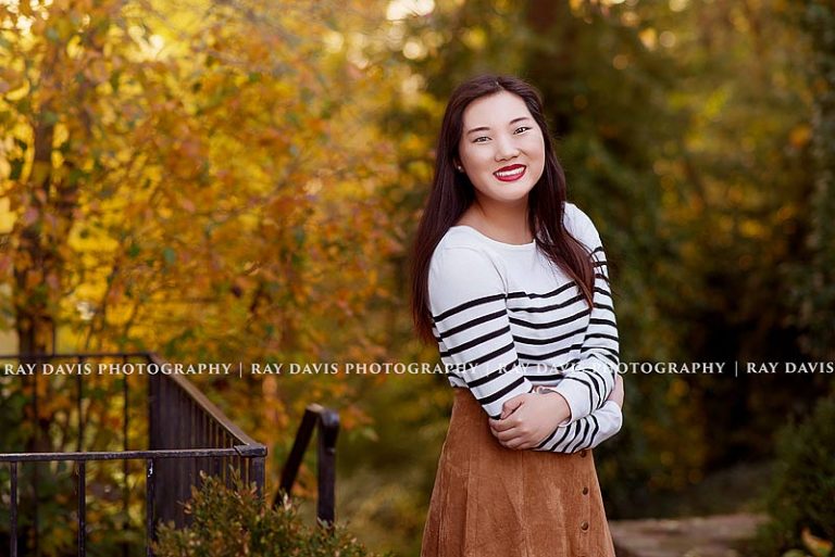 Girl in vintage suede skirt for Louisville Senior Pictures